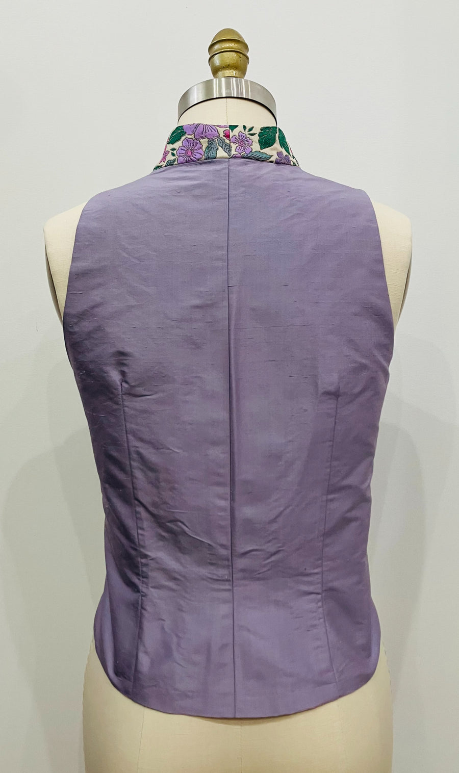 Floral Brocade Fitted Vest