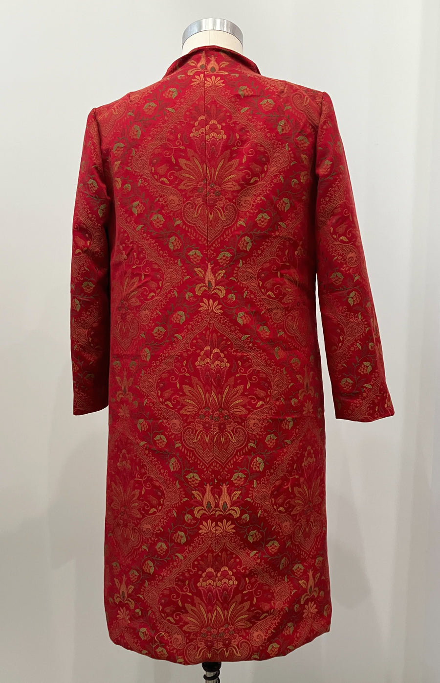 Red Tapestry Mid-length Coat