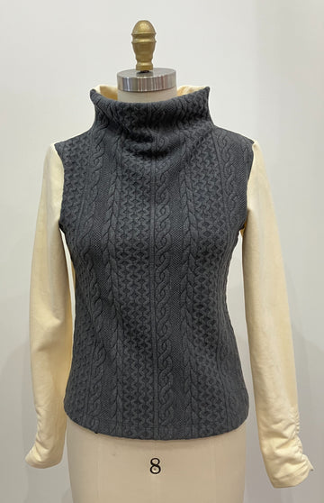 Mixed Media Fleece Top