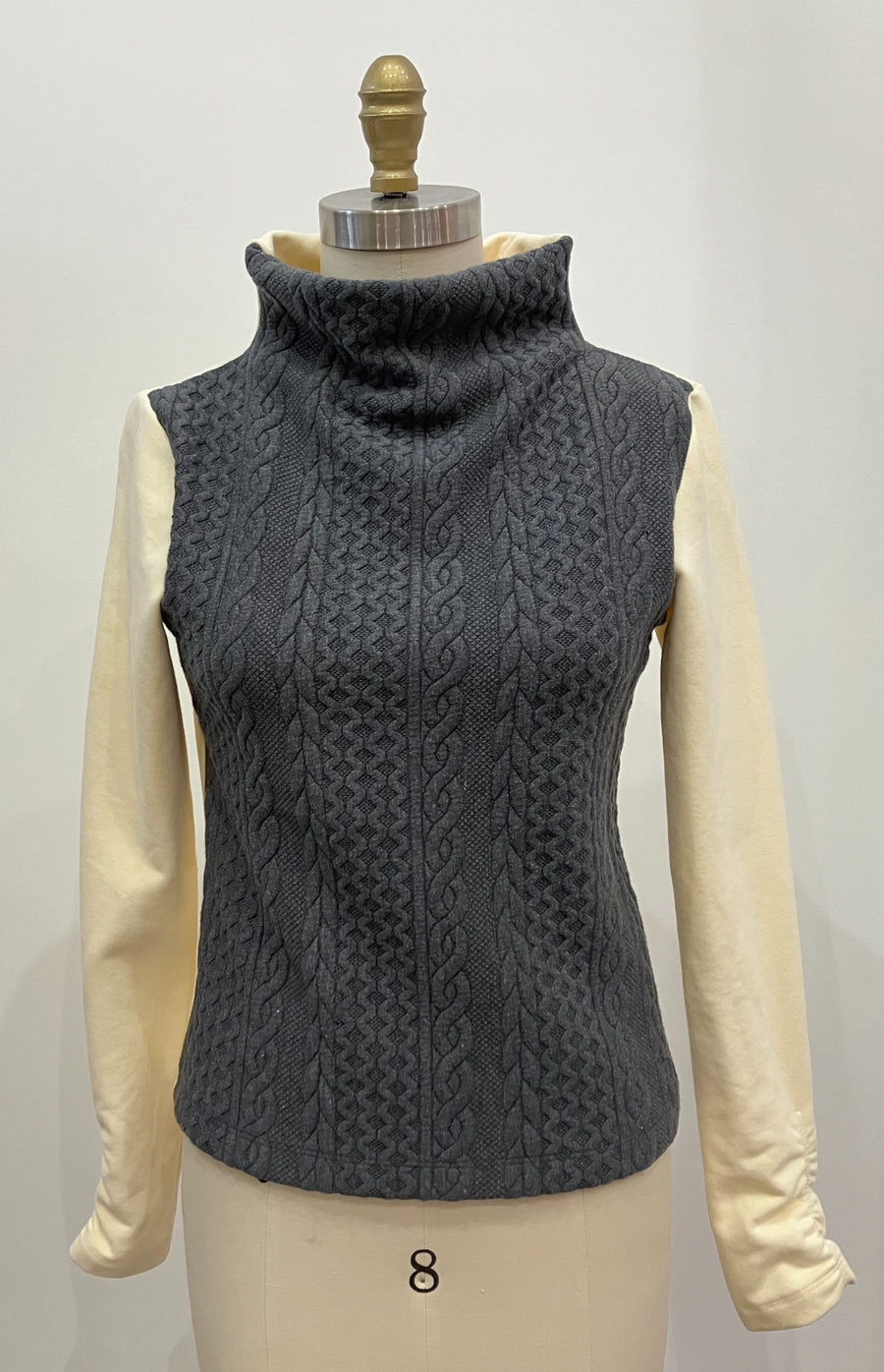 Mixed Media Fleece Top