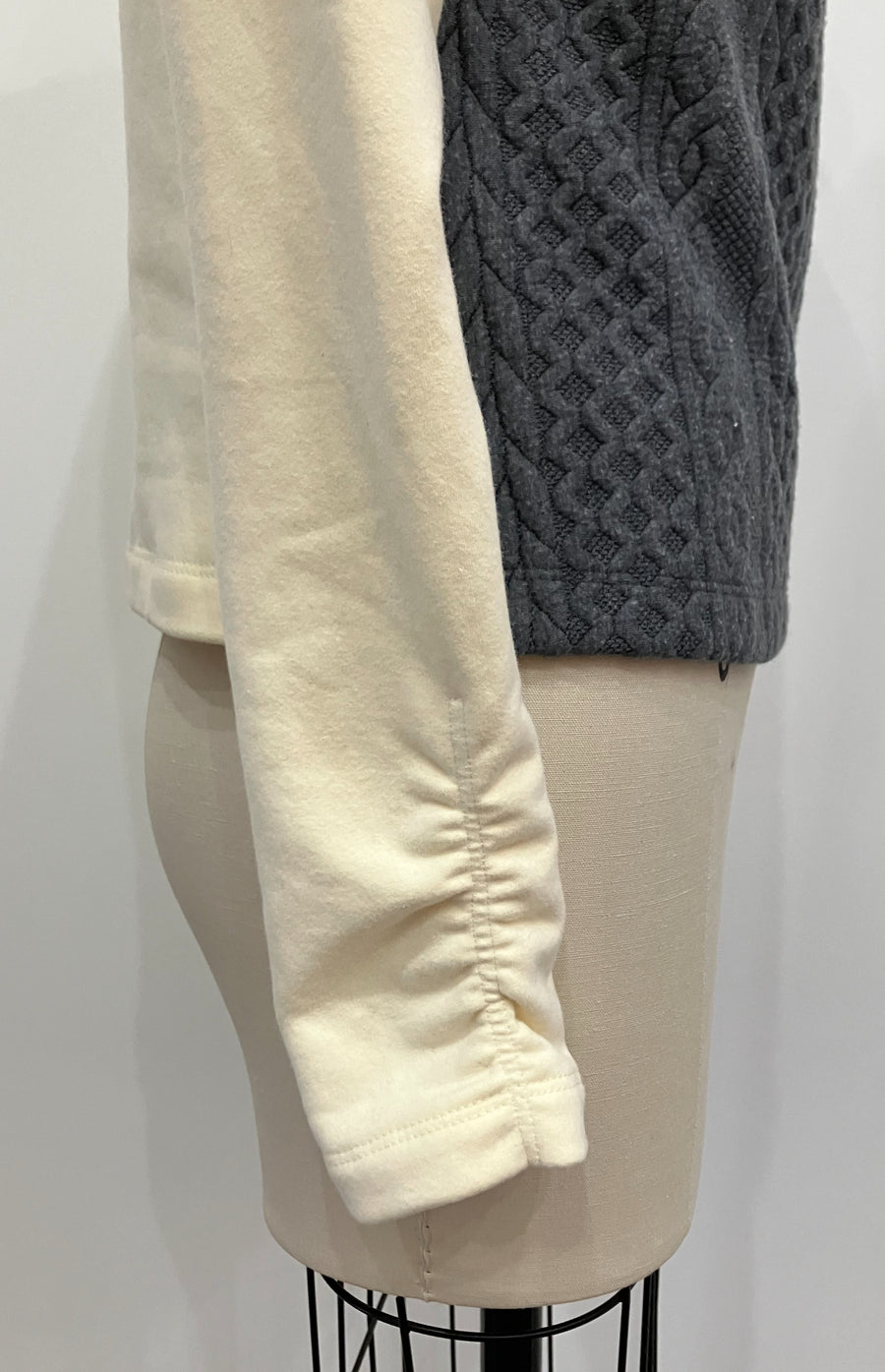 Mixed Media Fleece Top