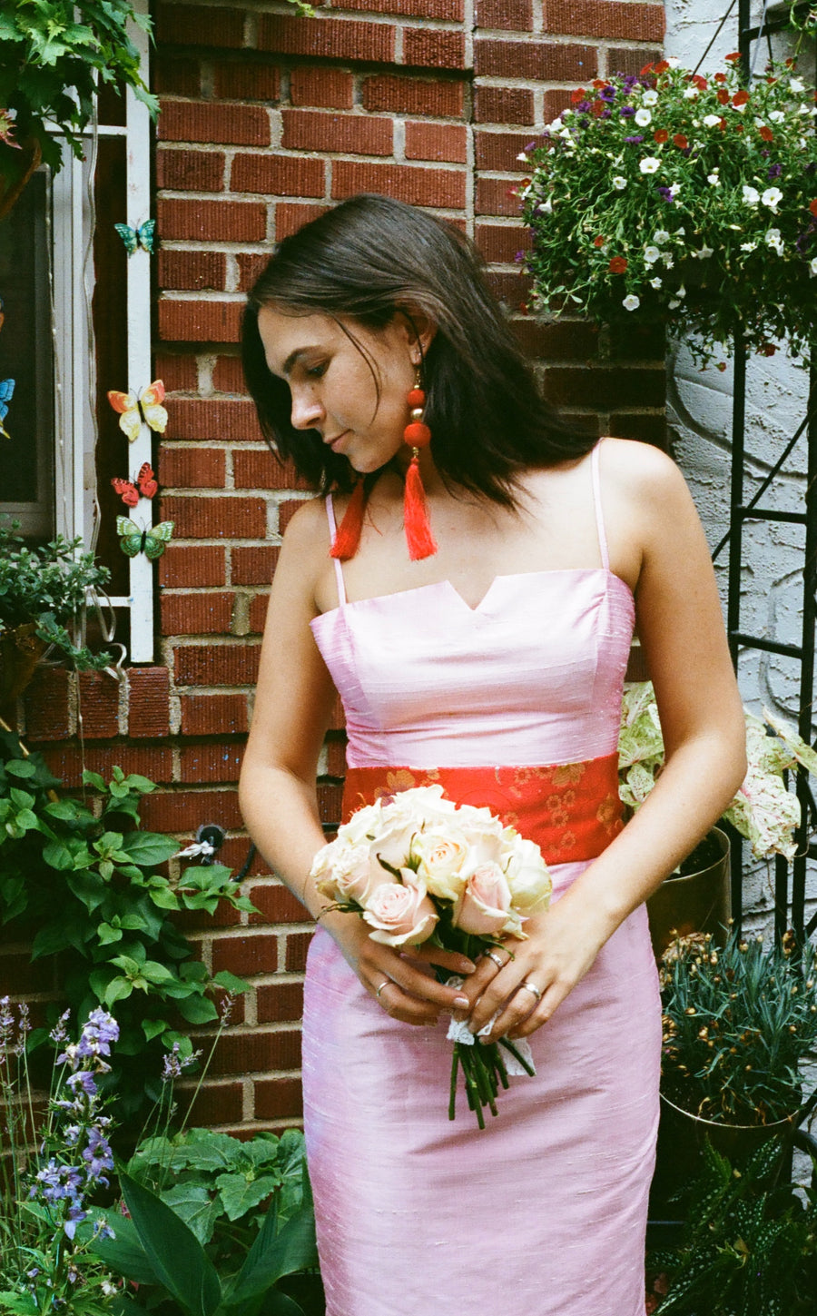 Spaghetti-strap Fitted Shantung Dress Spaghetti-strap Fitted Shantung Dress