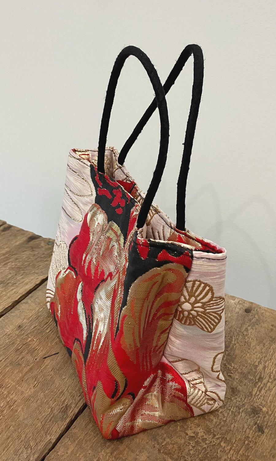 Metallic Bloom Brocade Mini Tote