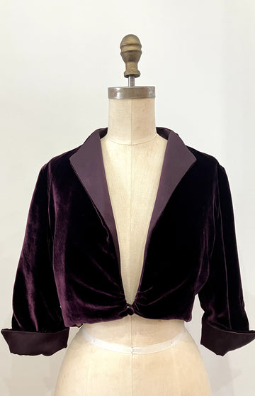 Plum Velvet Shrug Jacket