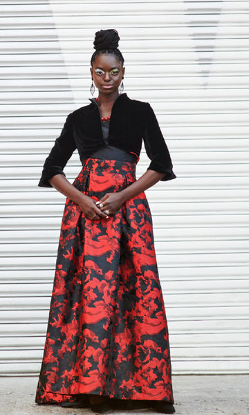 Abstract Rose Ball Gown Skirt