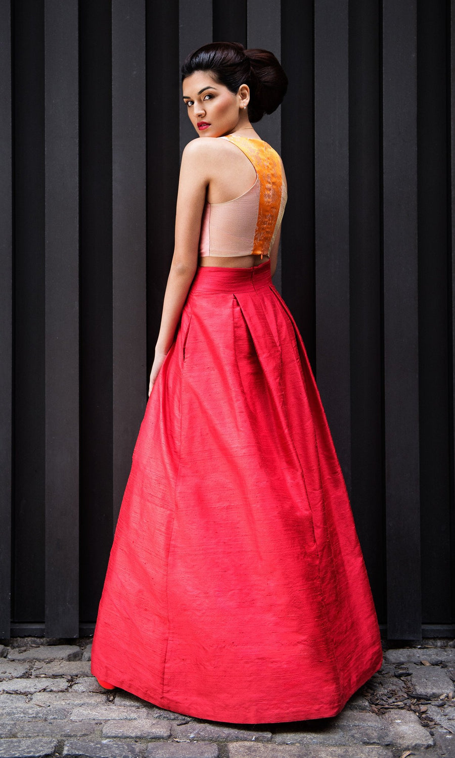 Shantung Long Ball-Gown Skirt