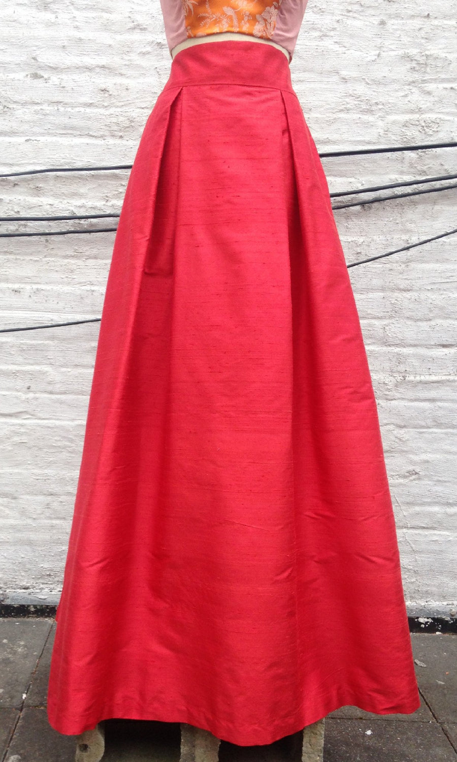 Shantung Long Ball-Gown Skirt