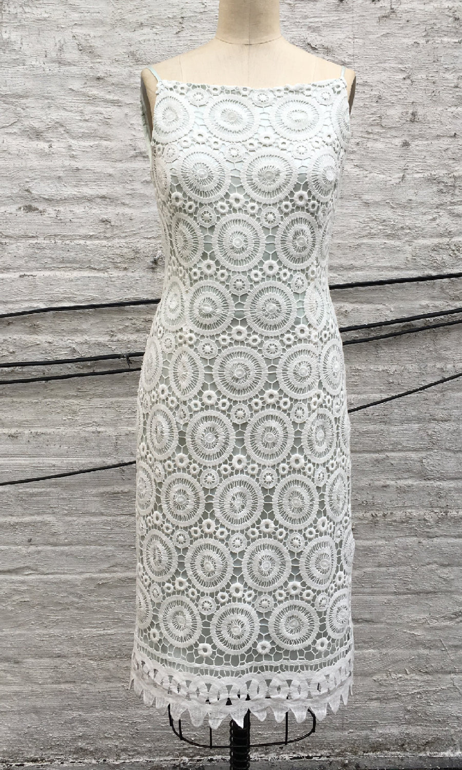 Crochet Lace Classic Sheath Dress, size Small Kimera Crochet Lace Classic Sheath Dress, size Small Kimera