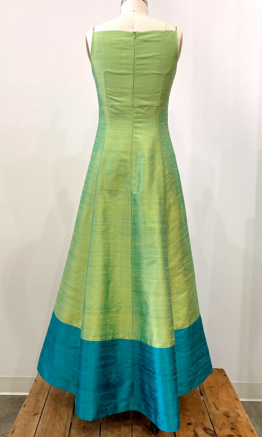 Classic Long A-line Shantung Dress