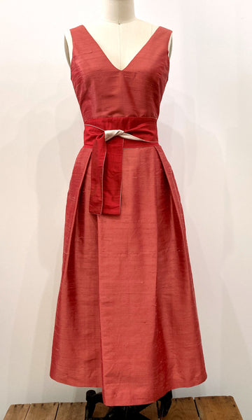 V-neck Tea-Length Party Dress, size Small