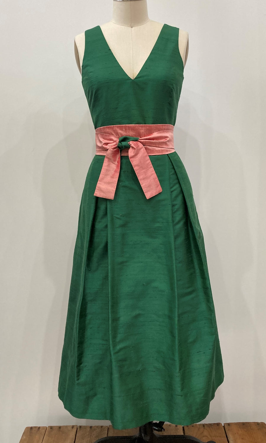 Jade Tea-length Party Dress, size Small