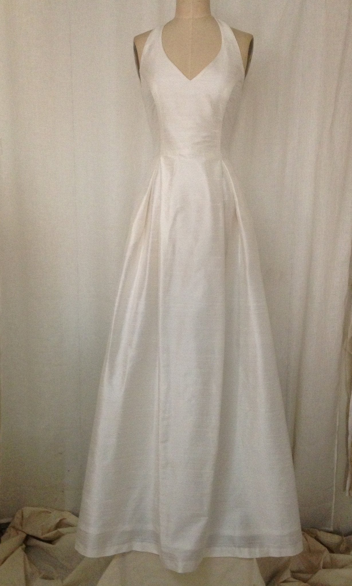 box pleat long dress Box Pleated, Off-the-Shoulder, A-Line Chiffon Dress