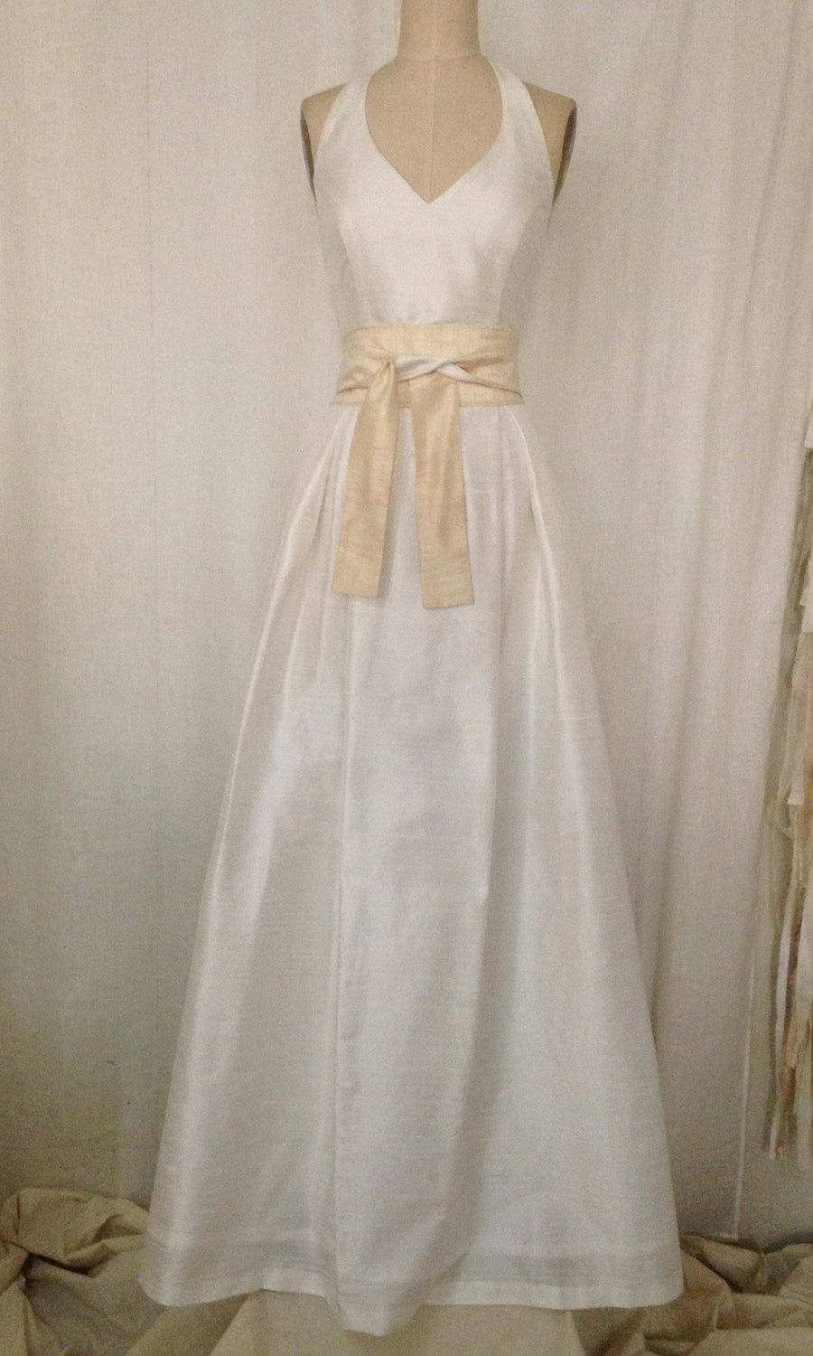 long box pleated dress Box Pleated Flowered Jacquard Gown NAVY