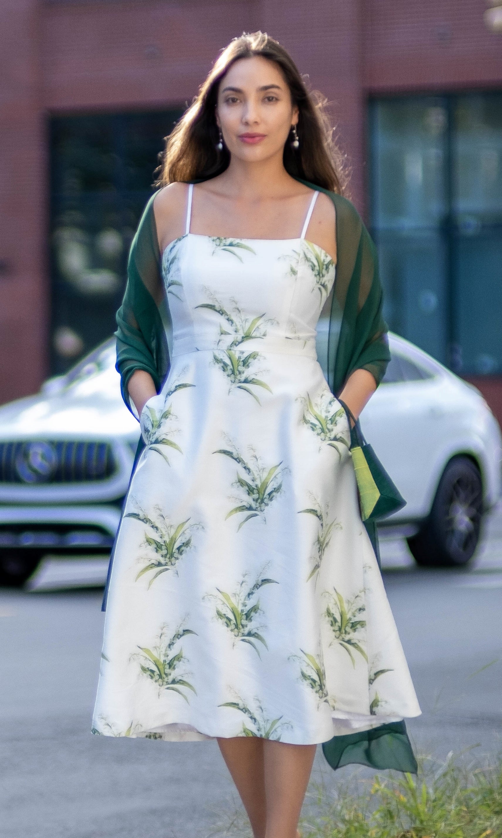 Floral Jacquard Tea-length Sundress, size Medium – Kimera