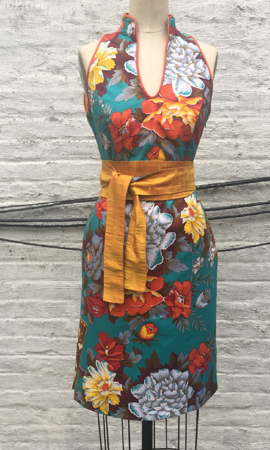 Tropical Floral Cheongsam, size X-small
