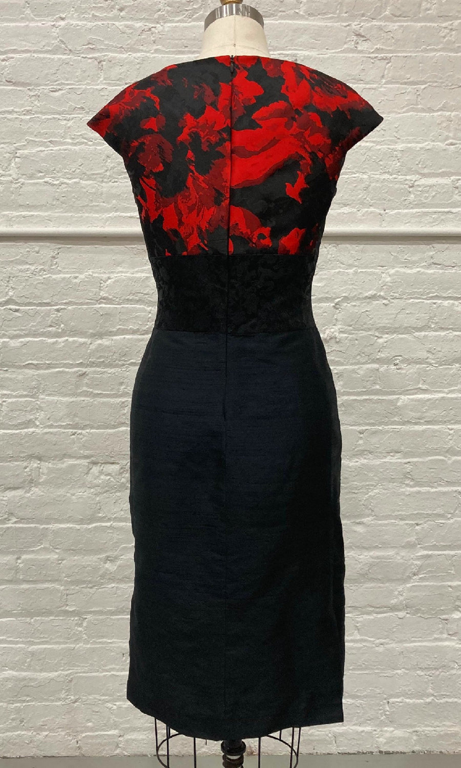 Red & Black Mixed Media Jackie Dress, size Small