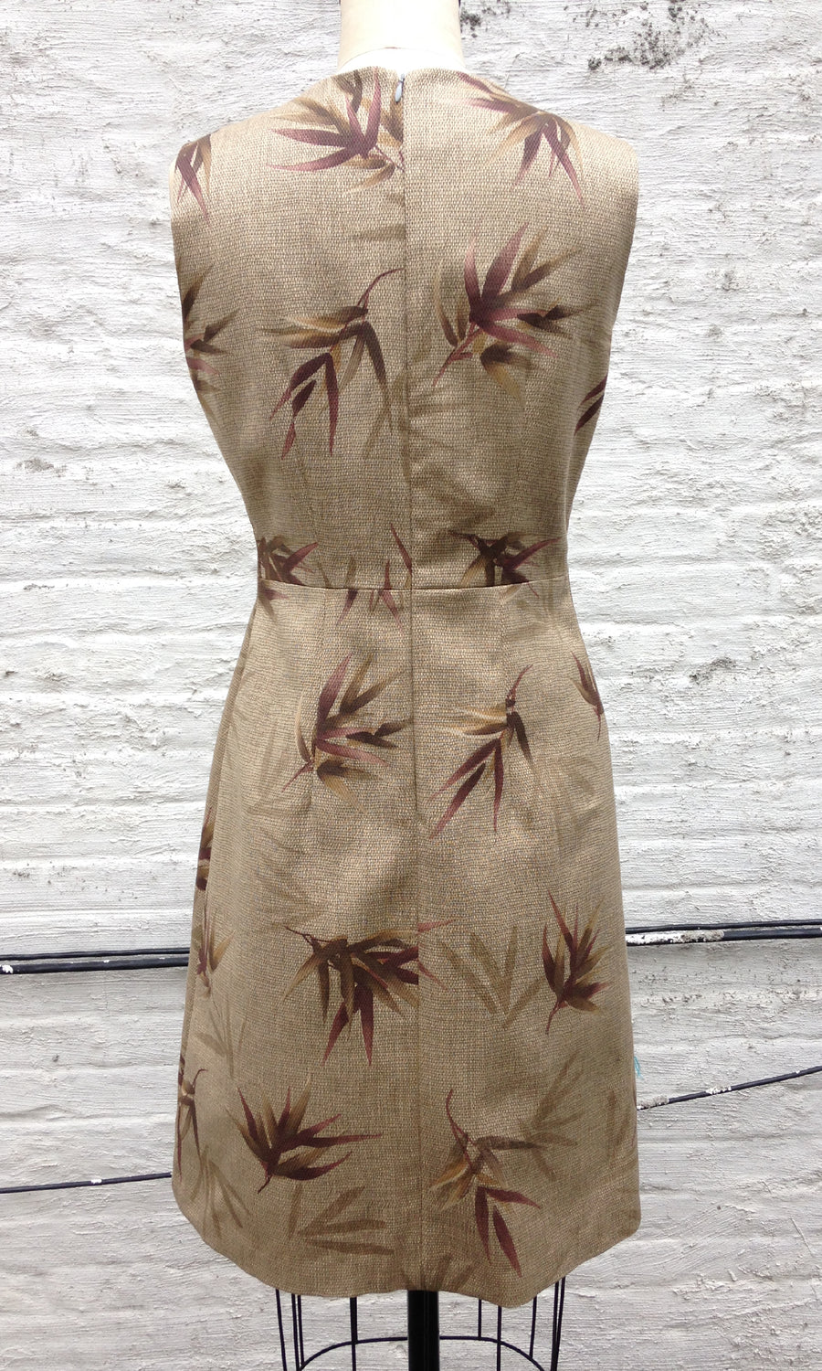 Bamboo Print Sheath Dress, size Small