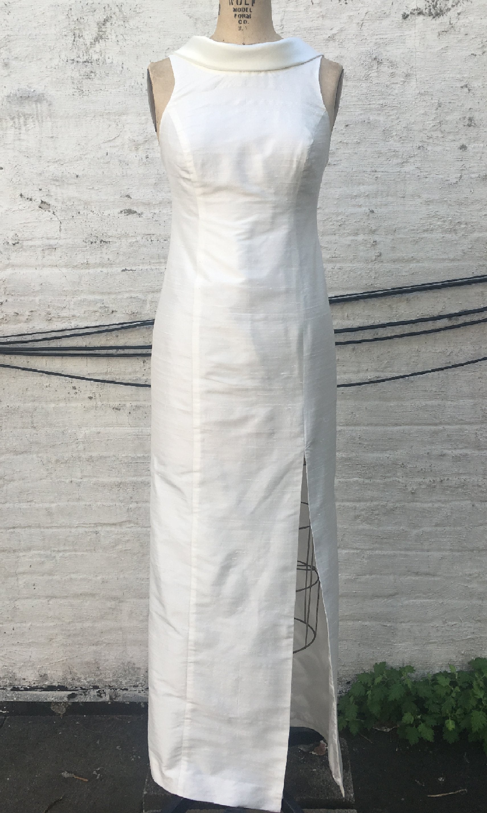 Roll-collar Column Dress – Kimera