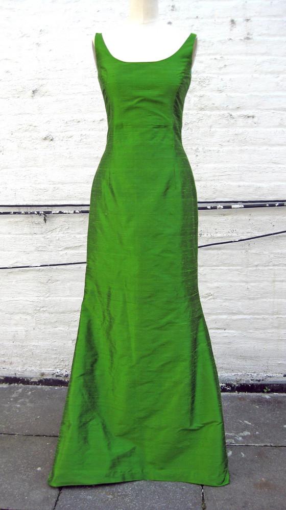 Green Apple Ballet Scoopneck Long Trumpet Dress, size X-small