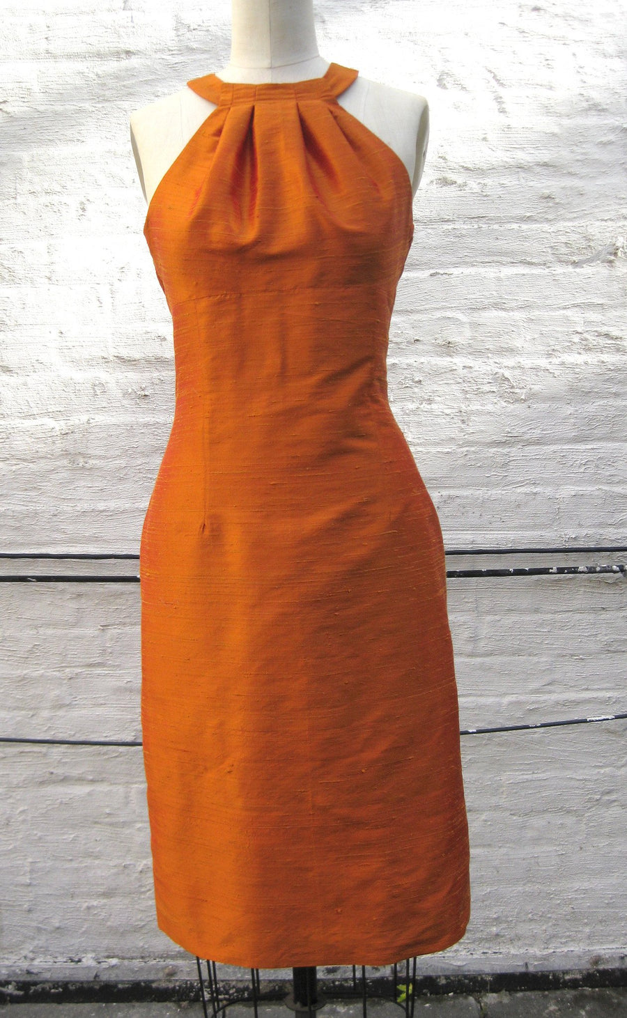 Grecian Halter Shantung Cocktail Dress Grecian Halter Shantung Cocktail Dress