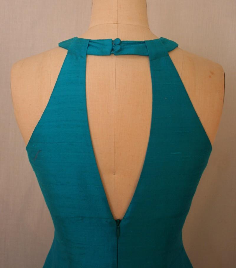 Grecian Halter Long Shantung Trumpet Dress Kimera Grecian Halter Long Shantung Trumpet Dress Kimera
