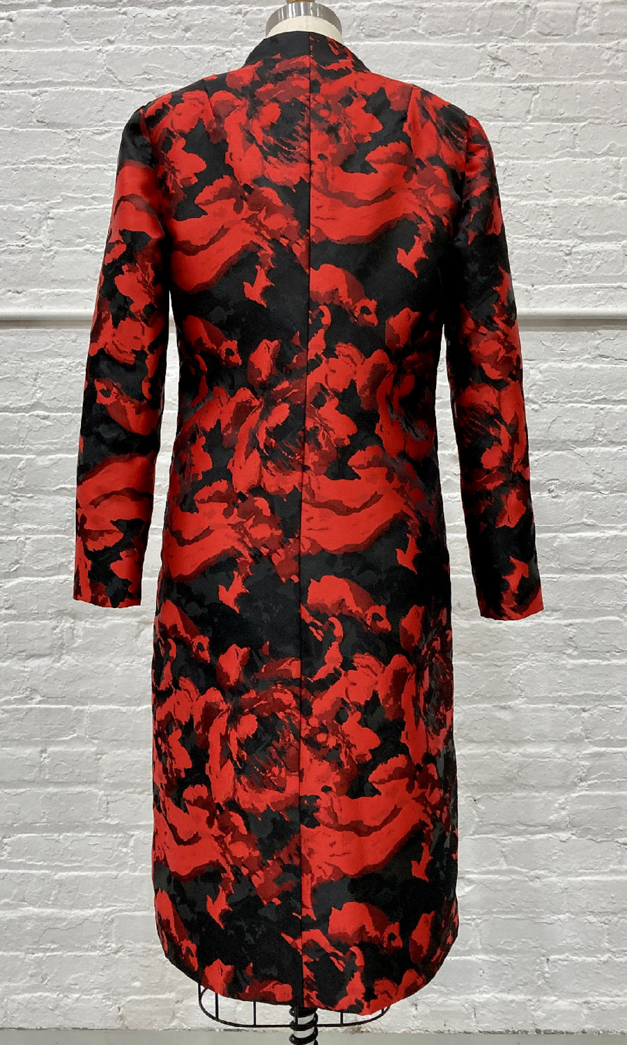 Abstract Rose Mid-length Coat