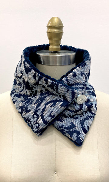 Blue Ikat Neck Warmer