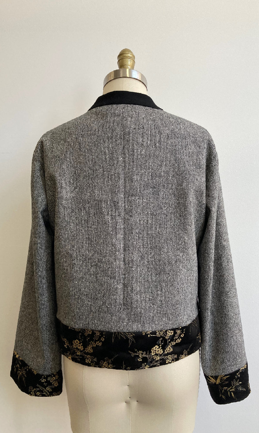 Mixed Media Bomber Jacket, size Medium