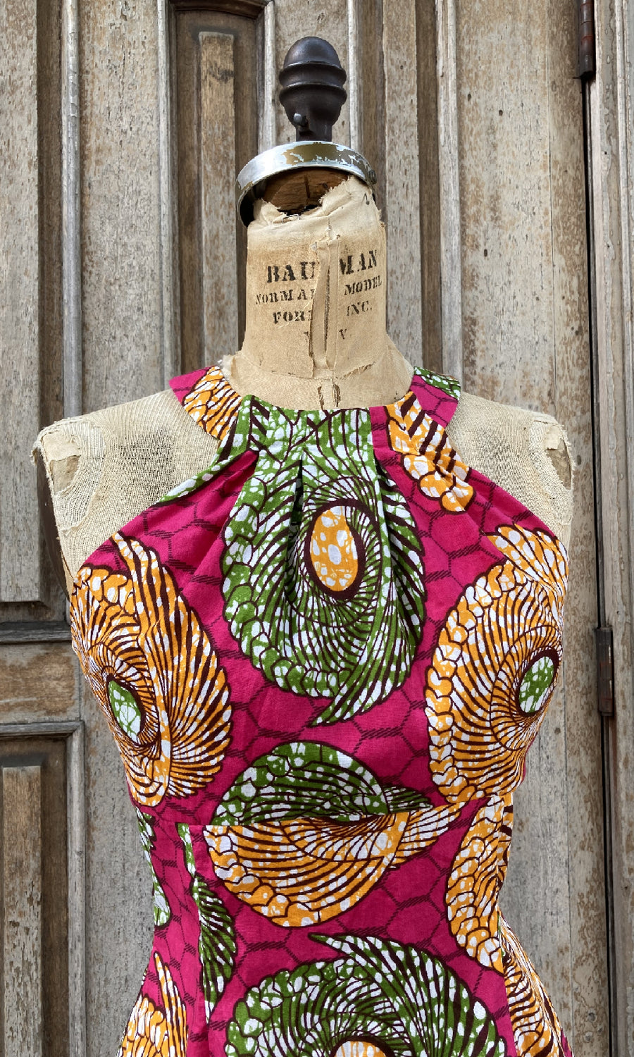 African Print Asymmetrical Top, size X-small
