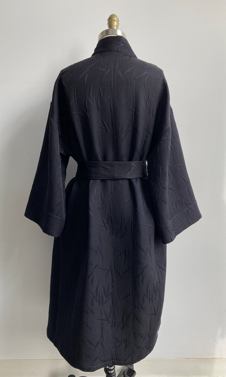 Black Bamboo Jacquard Kimono