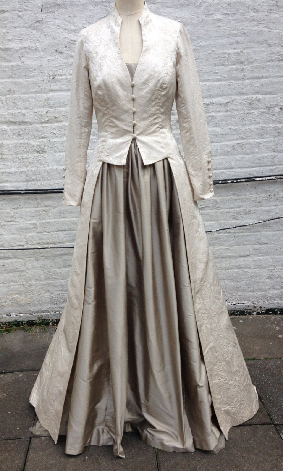 Brocade Long Edwardian Wedding Coat Kimera Brocade Long Edwardian Wedding Coat Kimera